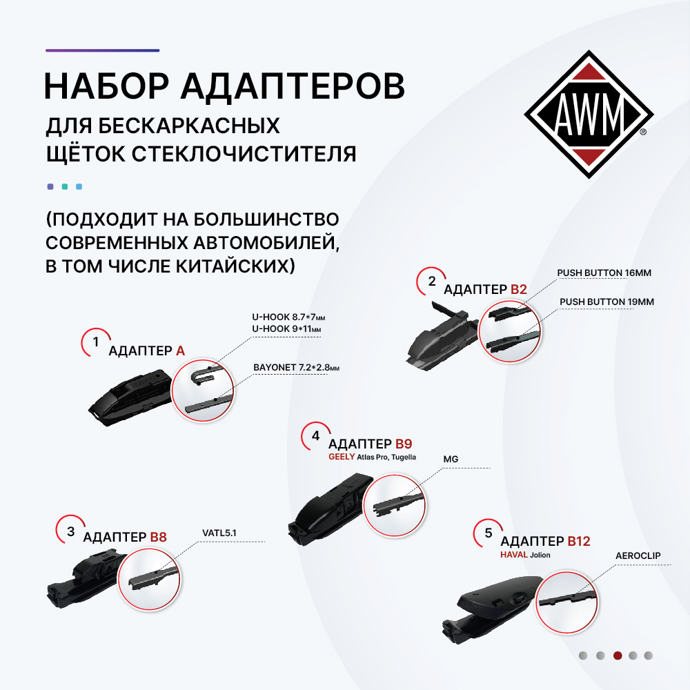 Преимущества бескаркасных щеток AWM